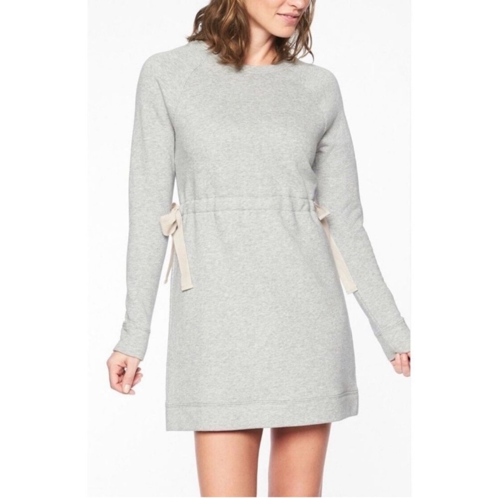 Athleta Studio Cinch Waist Sweatshirt Dress Size XS athleisure comfy loungewear